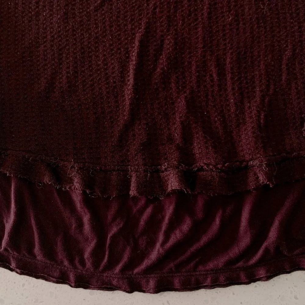 FREE PEOPLE oversized thermal long sleeve top size XS
